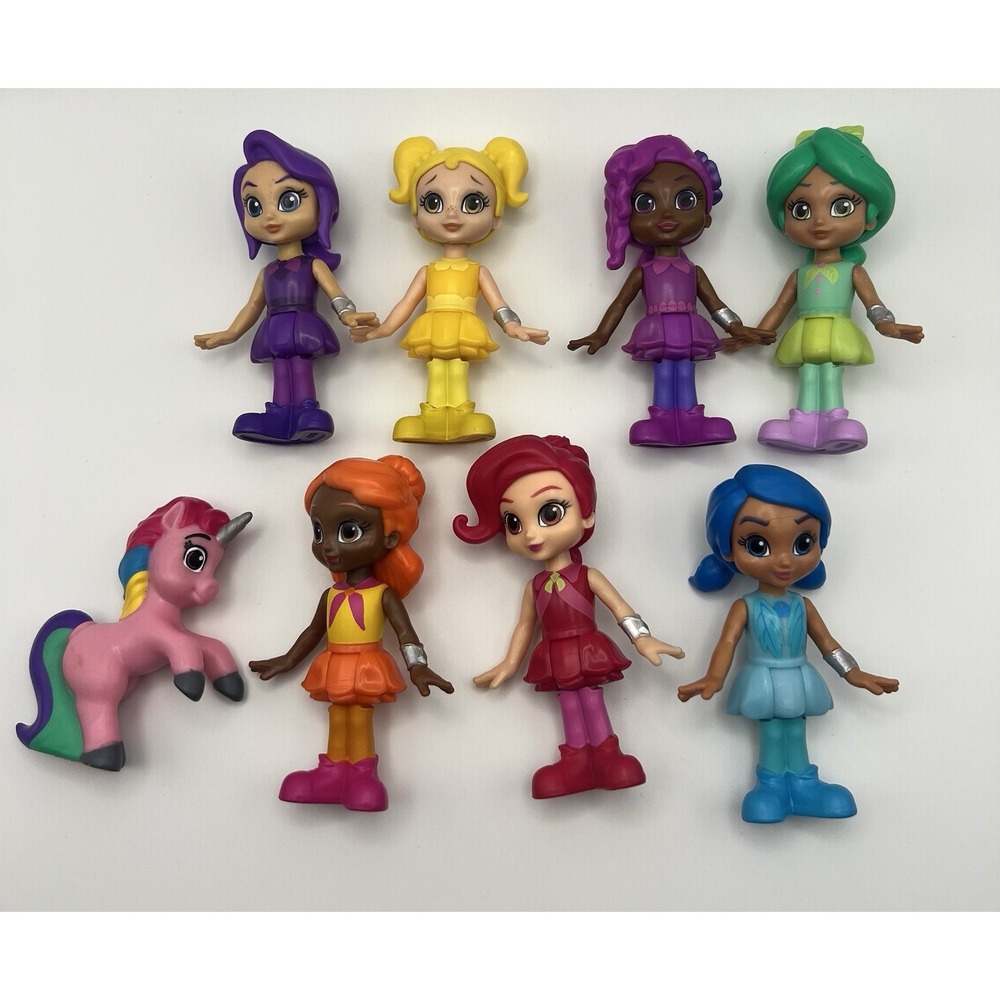 Team Rainbow Rangers RARE Action Figures Set of 8 Fisher-Price